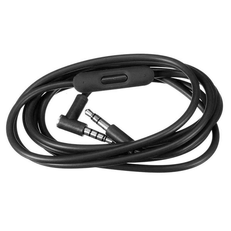QKIIP Replacement Audio Cable Cord Wire with in line Microphone and Control for Solo/Studio/Pro/Detox/Wireless/Mixr Headphones (Black) - Image 2